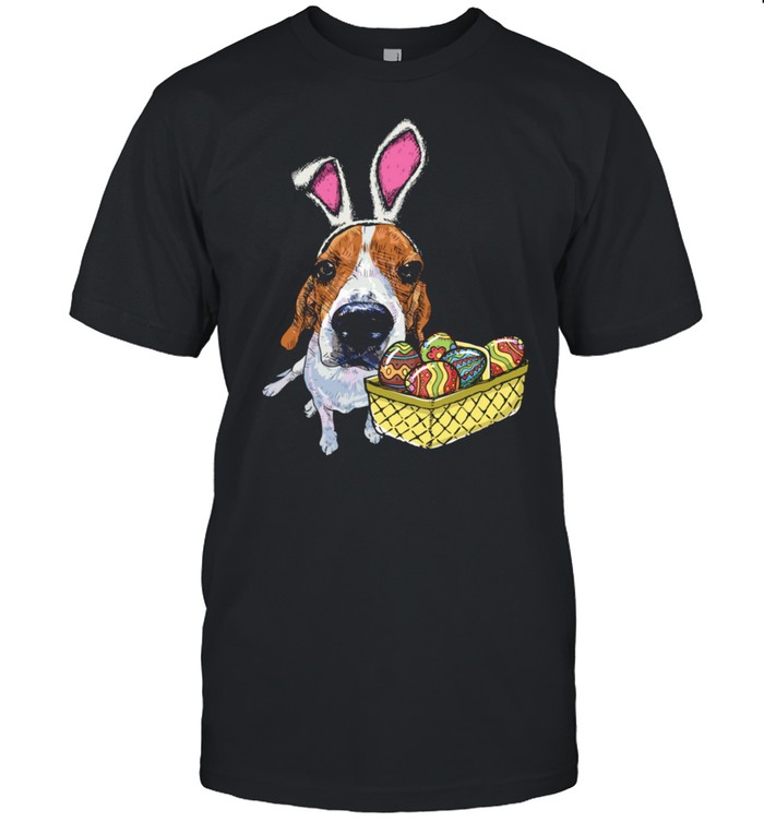 Beagle Dog Bunny Ears Easter Eggs Shirt