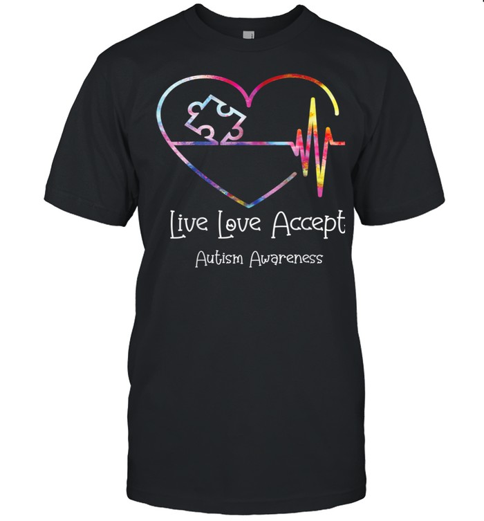 Live Love Accept Autism Awareness Family Matching Apparel shirt