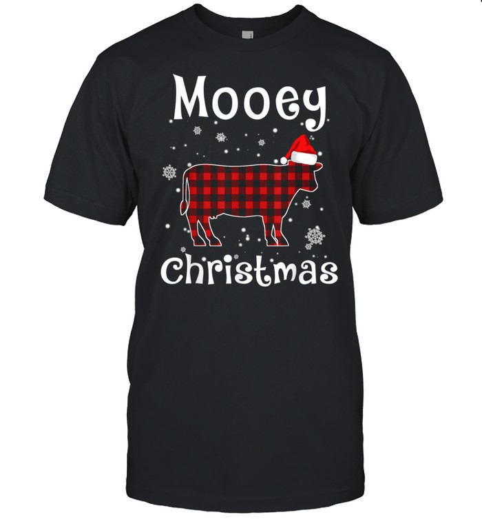 Mooey Christmas Cow plaid for Cows shirt