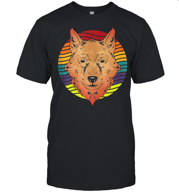 Retro Forest Animal Wolf shirt