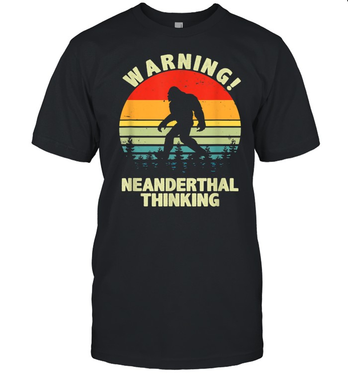 Retro Vintage Bigfoot Neanderthal Thinking shirt Classic Men's T-shirt