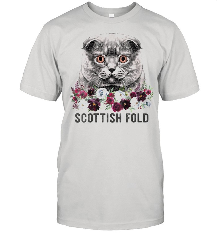Scottish Fold Cat Mom Floral Shirt