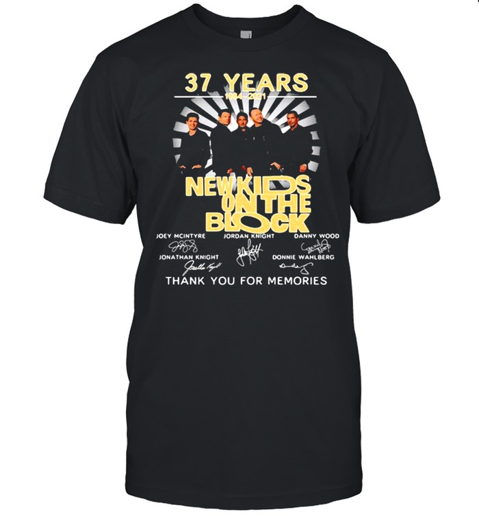 37 Years 1984 2021 New Kids On The Block Thank You For The Memories Signature Shirt