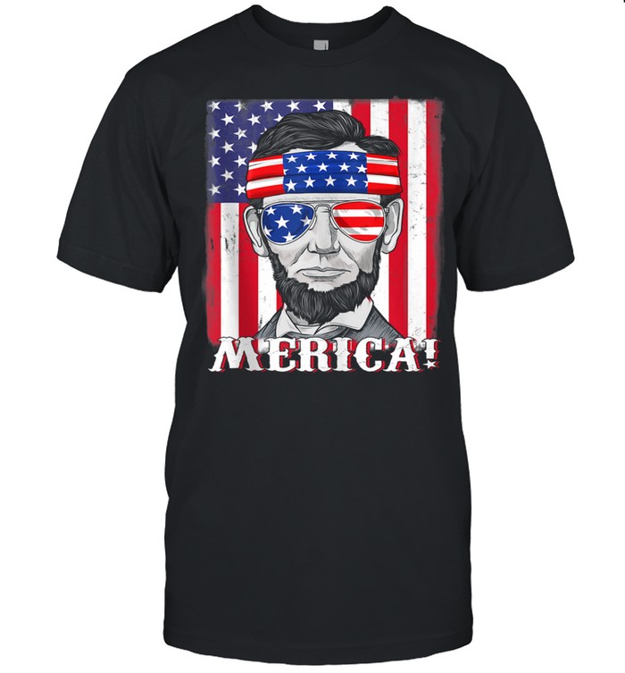 Abraham Lincoln 4th Of July Merica American Flag Shirt