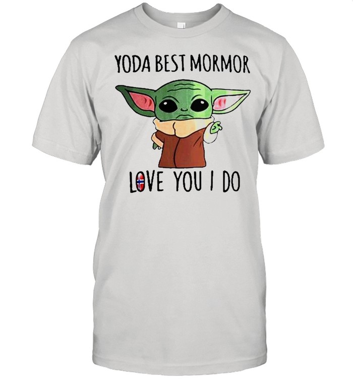 Yoda Best Mormor Love You I Do Norway Flag Shirt