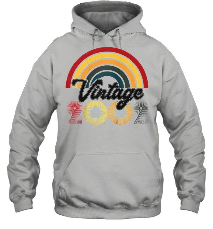 19th Birthday Vintage 2002 Retro Born Unisex Hoodie