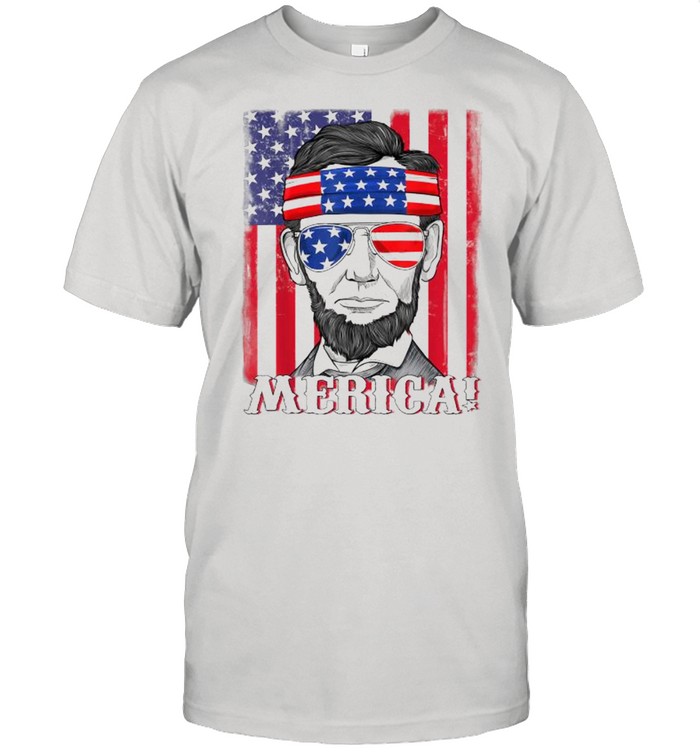 Abraham Lincoln 4th Of July Merica American Flag Shirt