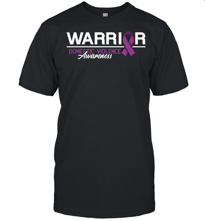 Brave Warrior I Domestic Violence Awareness I Purple Ribbon Shirt