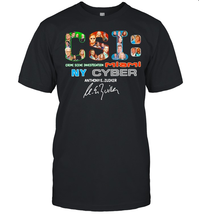 CSI Crime Scene Investigation Miami Ny Cyber Signatures T-shirt