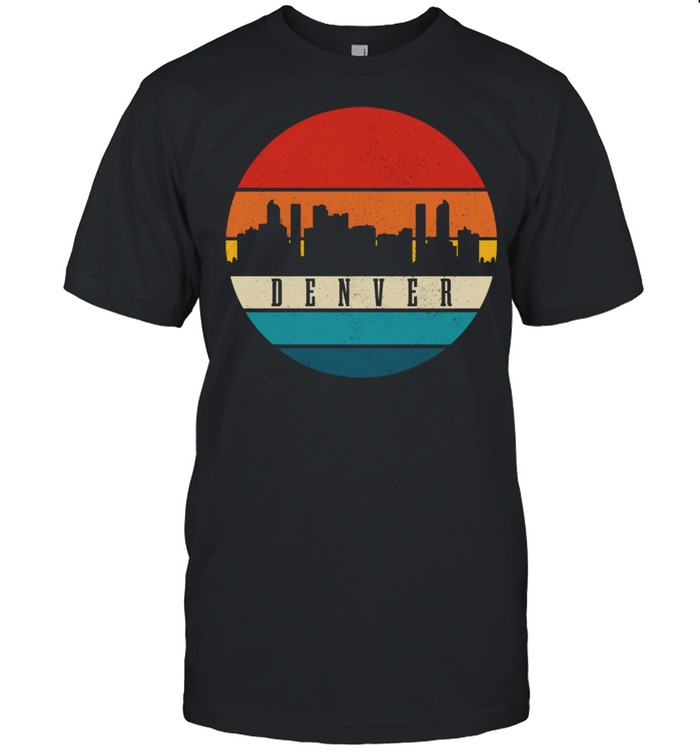 Denver Colorado Skyline Vintage USA Amerika Souvenir Langarmshirt  Classic Men's T-shirt