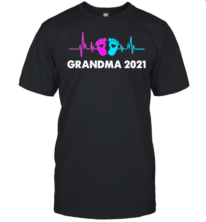 Heartbeat Grandma 2021 Mother Day New Grandma First Time Grandma shirt