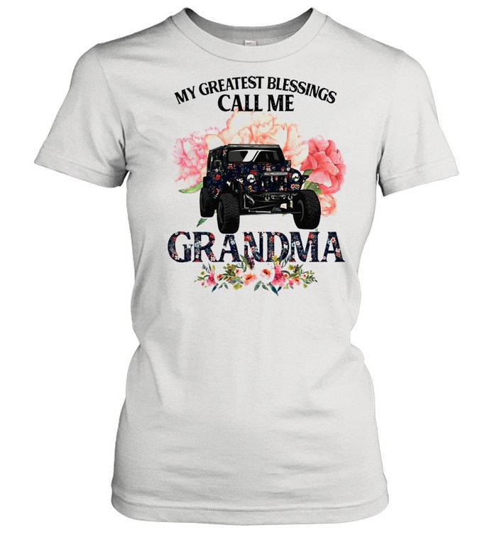 My Greatest Blessings Call Me Grandma With Floral shirt Classic Women's T-shirt