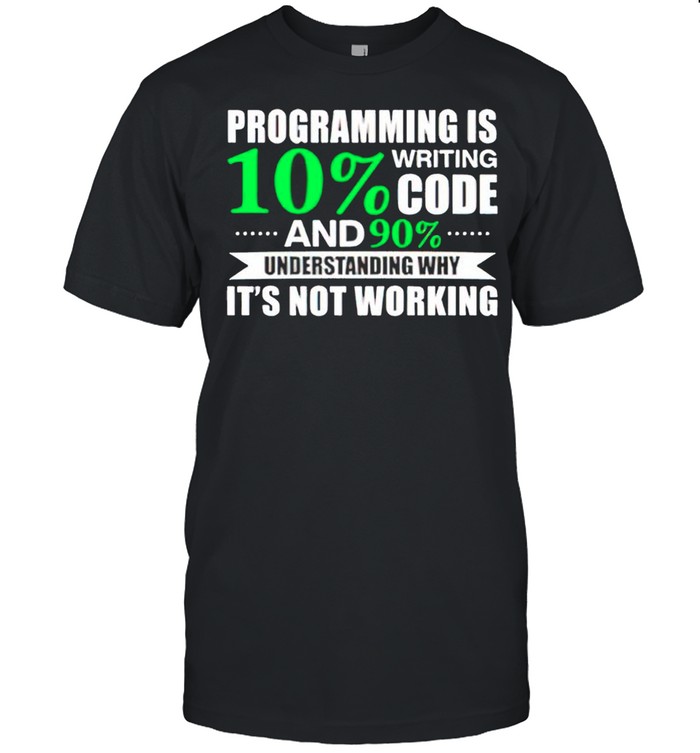 Programming is writing 10% code and 90% understanding shirt Classic Men's T-shirt