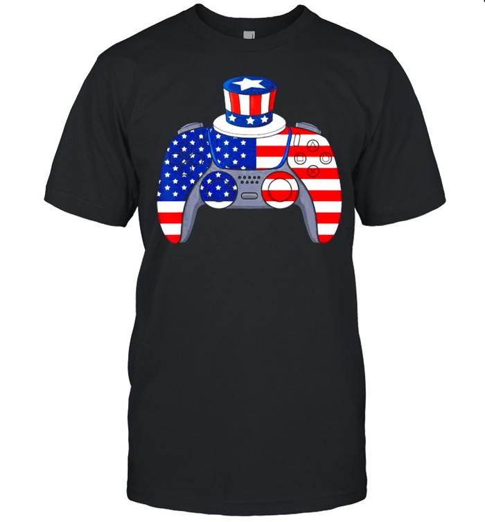 Video Game 4th Of July Gaming American Flag Shirt
