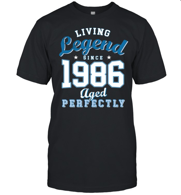 35. Geburtstagsgeschenk Living Legend born in 1986 35 Jahren Shirt