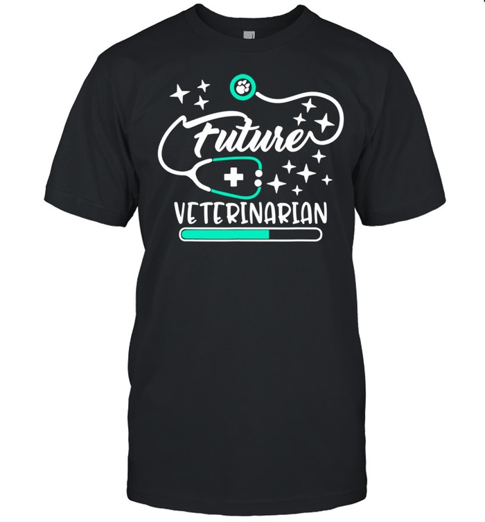 Future Veterinarian Graduation Dog Paw Heart Stethoscope Vet  Classic Men's T-shirt