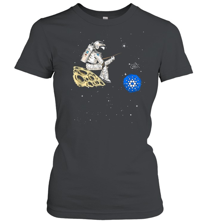 Cryptocurrency Talk Fun Fishing ADA Cardano Space Man  Classic Women's T-shirt