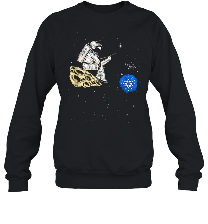Cryptocurrency Talk Fun Fishing ADA Cardano Space Man  Unisex Sweatshirt