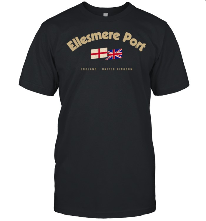Ellesmere Port City Name Vintage UK Flag British Flag Shirt