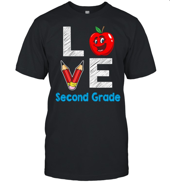 Ich liebe Lehrer der zweiten Klasse zurück zu Schule 2027 Shirt