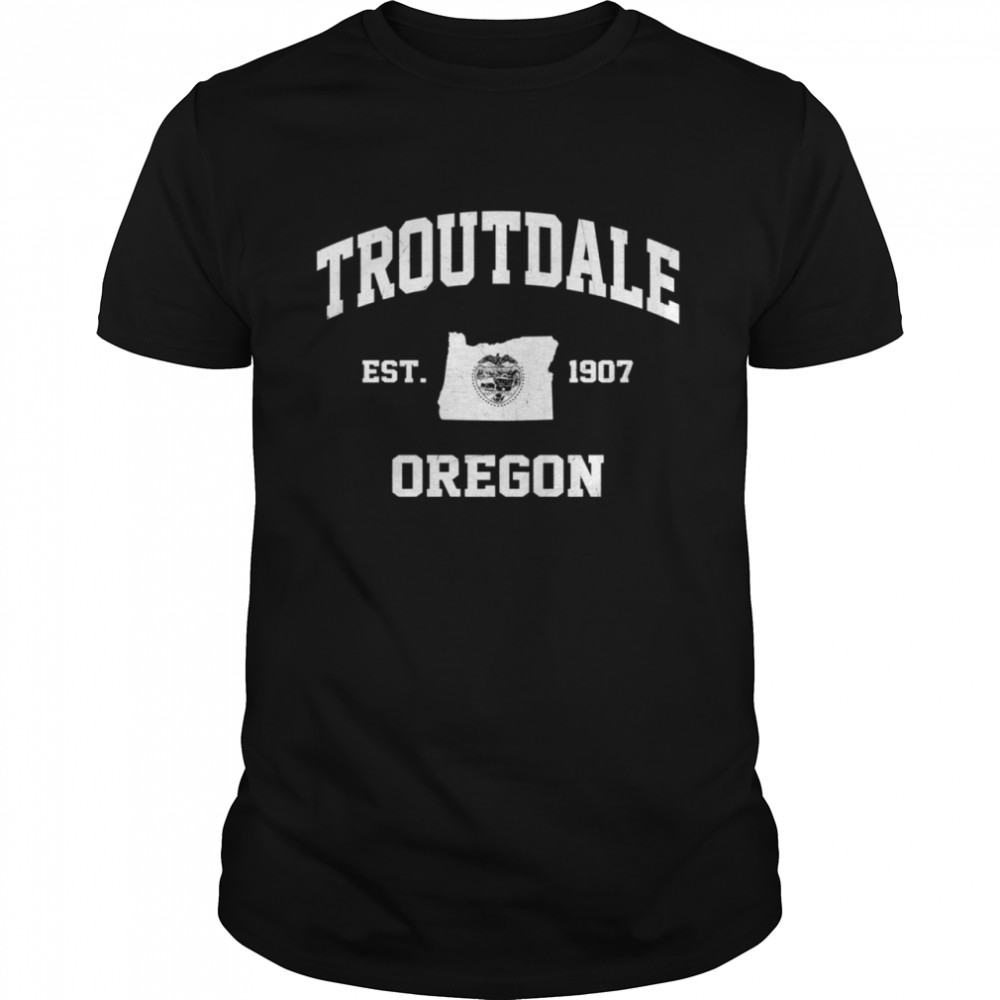 Troutdale Oregon OR vintage State Athletic style shirt