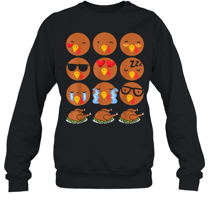 Turkey Emoji Thanksgiving Meme Unisex Sweatshirt