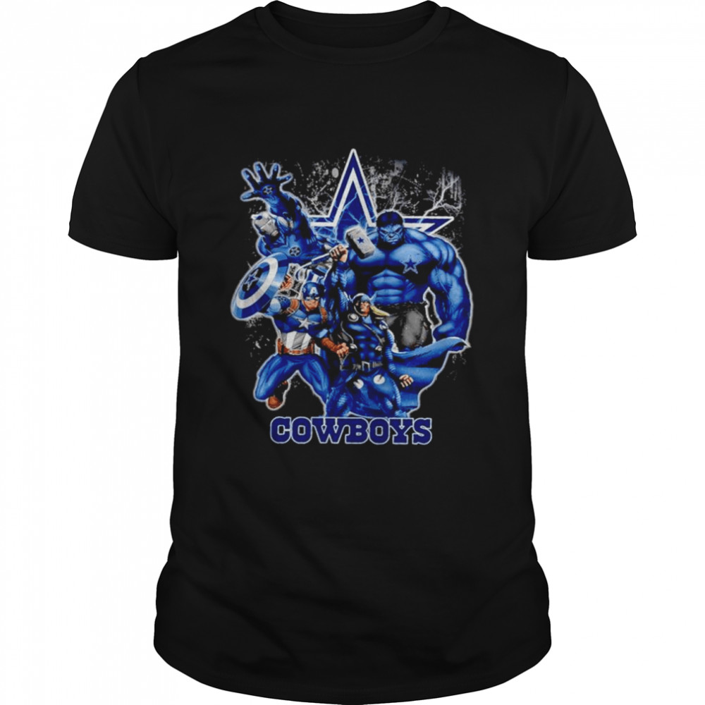 Dallas Cowboys Iron Man Hulk Captain America Thor Cowboy shirt