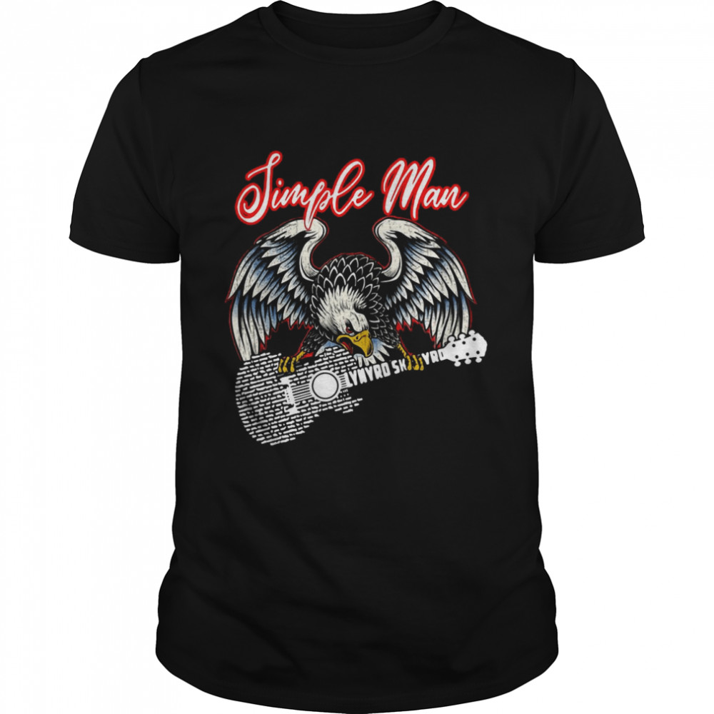 Eagle Simple Man Lynyrd Skynyrd Guitar T-shirt Classic Men's T-shirt