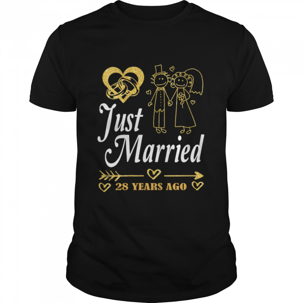 Husband Wife Dancing Together Just Married 28 Years Ago Shirt