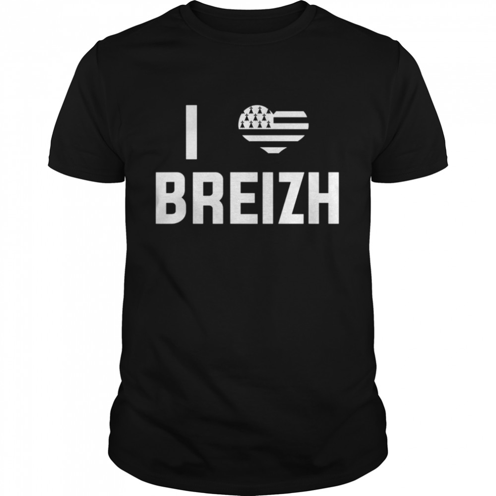 I Love Brittany Flag Vacation Bretons France Shirt