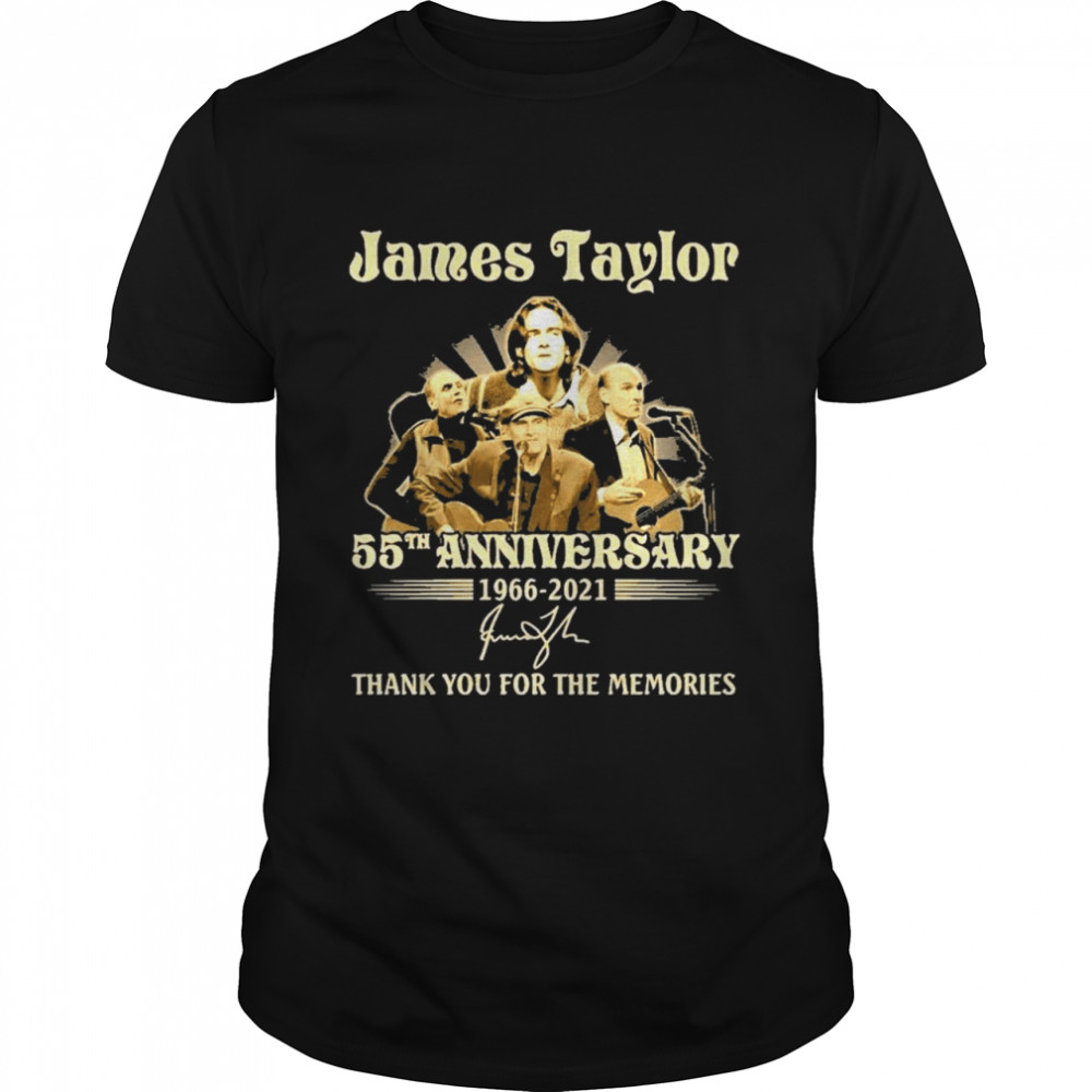 James Taylor 55th anniversary 1966 2021 signatures thank you for the memories shirt Classic Men's T-shirt