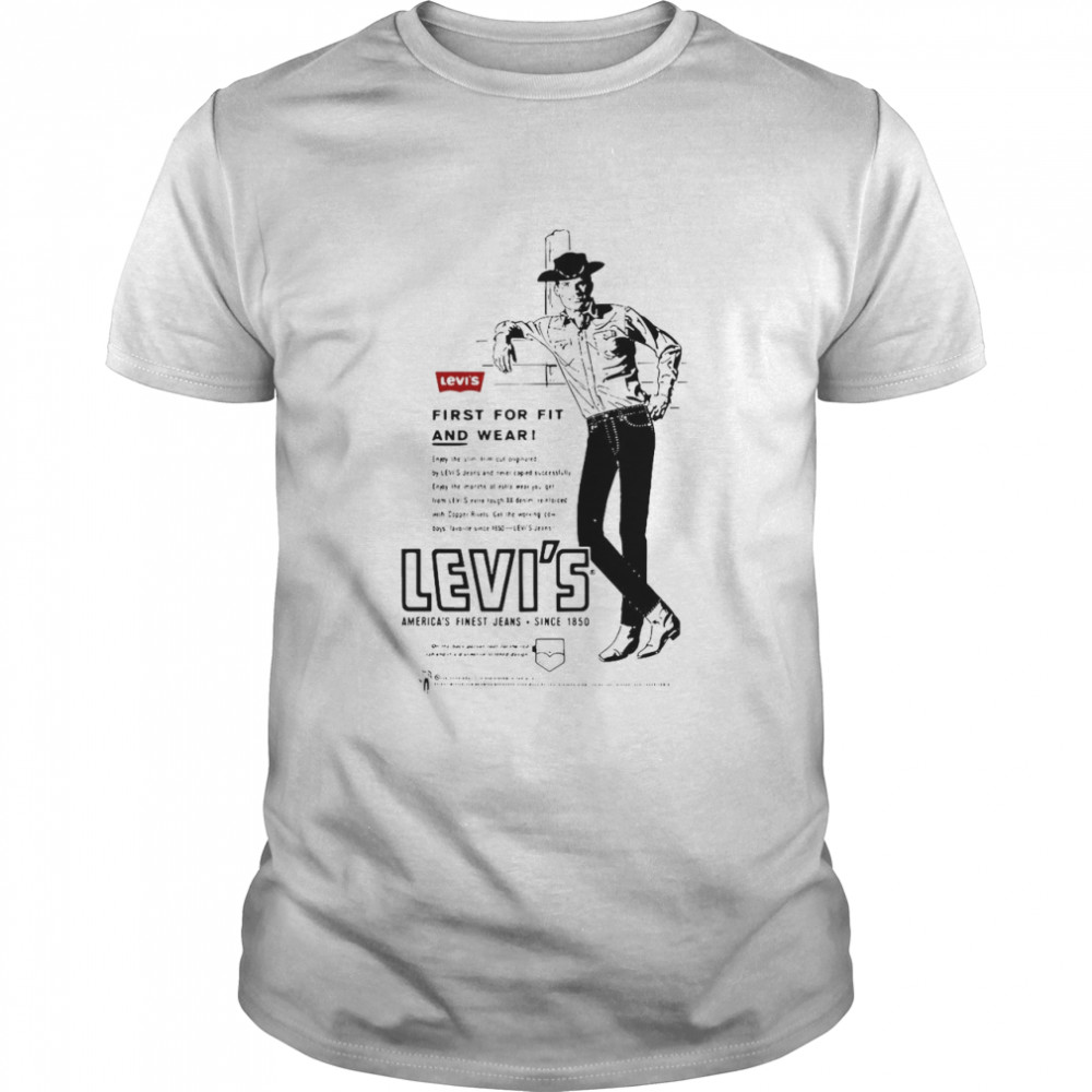 Levis first for fit and wear Americas finest jeans since 1850 shirt