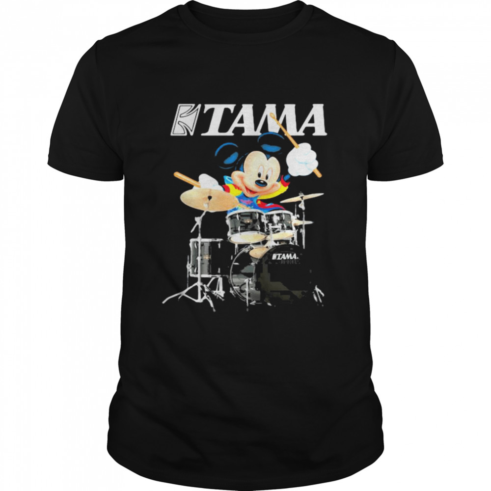 Mickey Drumming With Tama Logo Shirt