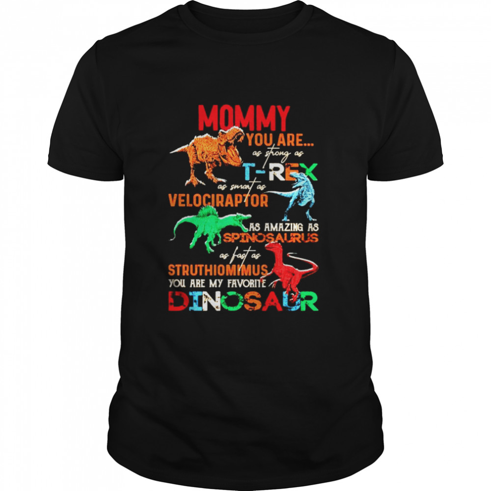 Mommy you are as strong as TRex as smart as Velociraptor shirt