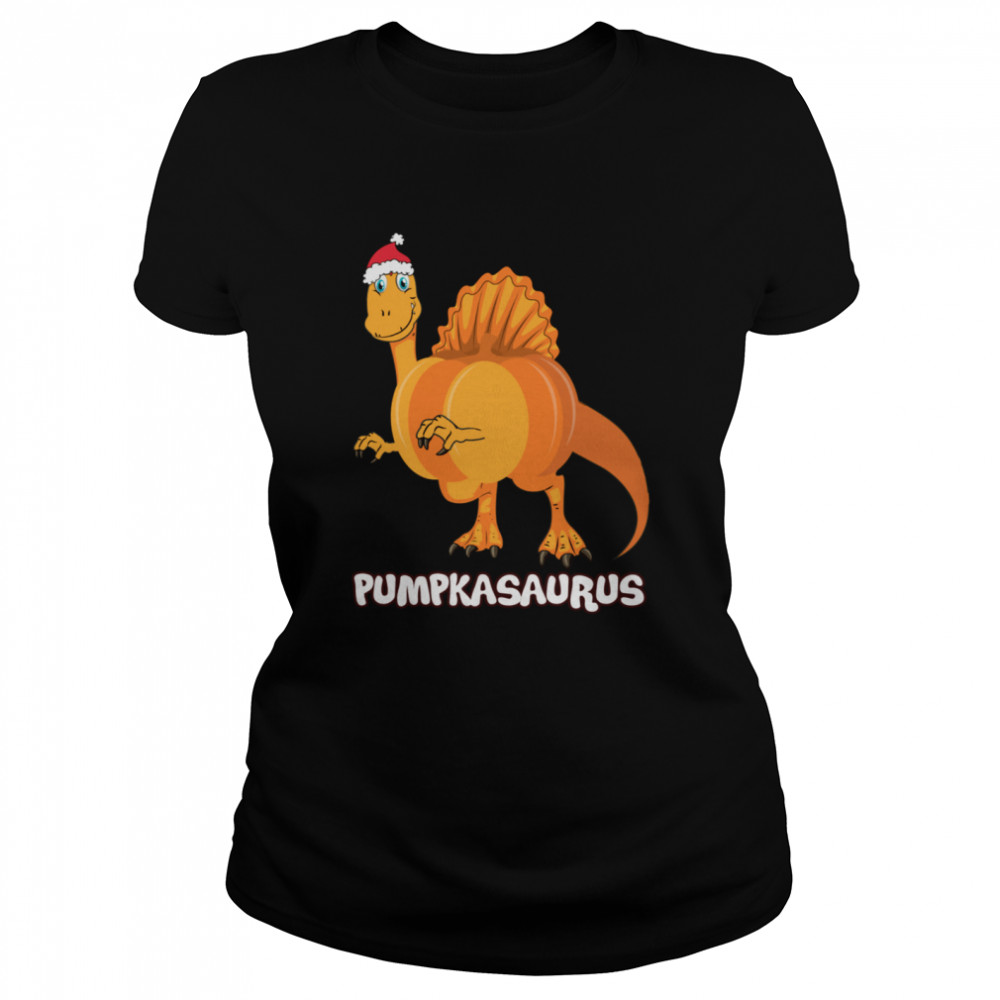 Pumpkasaurus Pumpkin & Dinosaur Thanksgiving shirt Classic Women's T-shirt