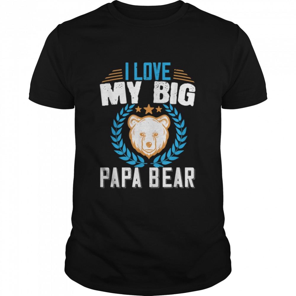 Retro Vintage Sunset Papa Bear Hiking Camping Hunting  Classic Men's T-shirt