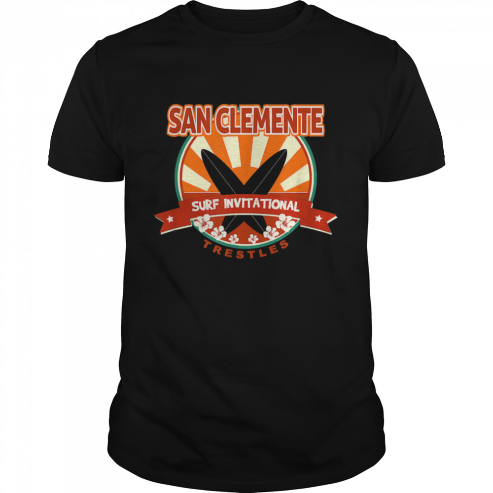 San Clemente Trestles Surfing Retro Shirt