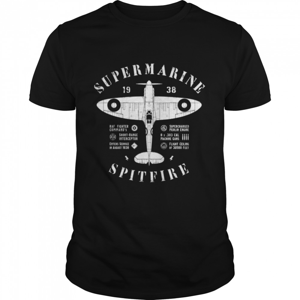 Supermarine Spitfire RAF Second World War Fighter Plane Shirt