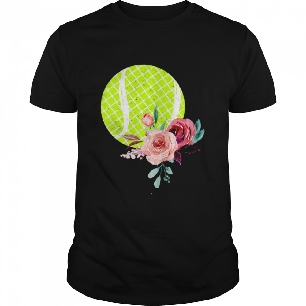 Tennis Ball with Floraln Girls Vintage Shirt