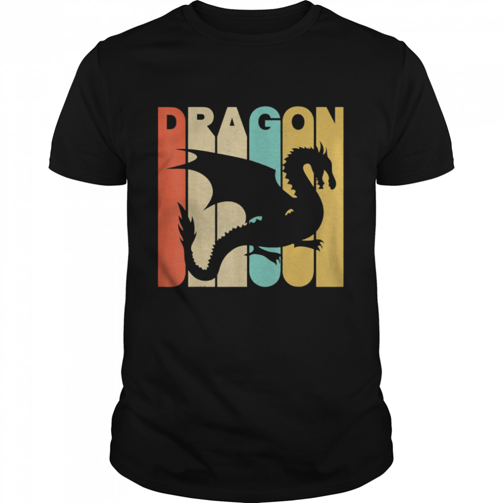 Vintage Retro Style Dragon Silhouette shirt