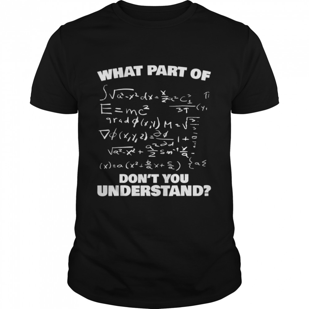 What Part Of Don’t You Understand Lustiges Mathe shirt