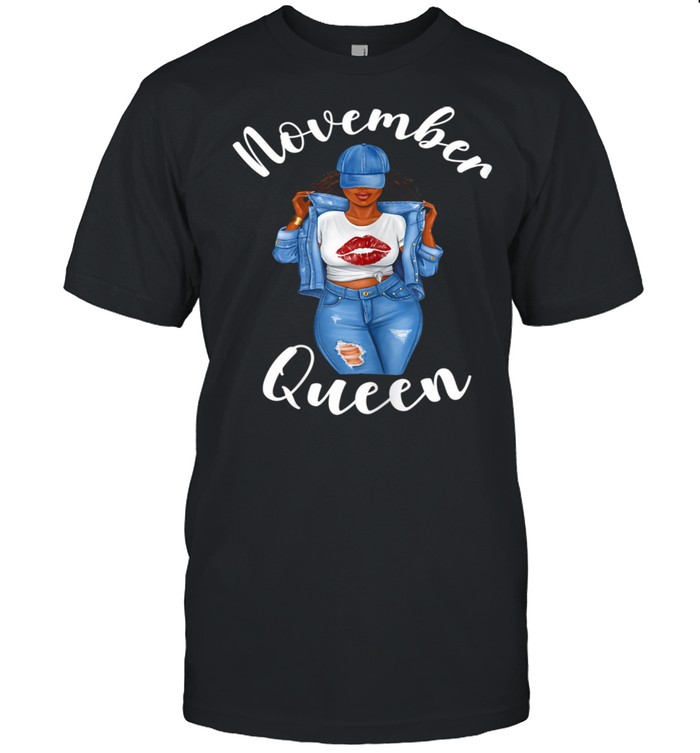 African American November Queen Mothers Day Mom Lips Sassy Shirt