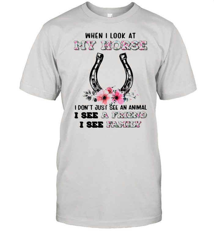 When I Look At My Horse I Don’t Just See An Animal I See A Friend I See Family T-shirt