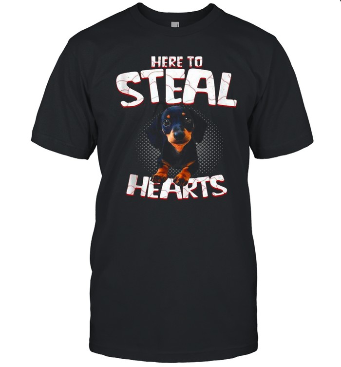 Dachshund Here To Steal Hearts shirt