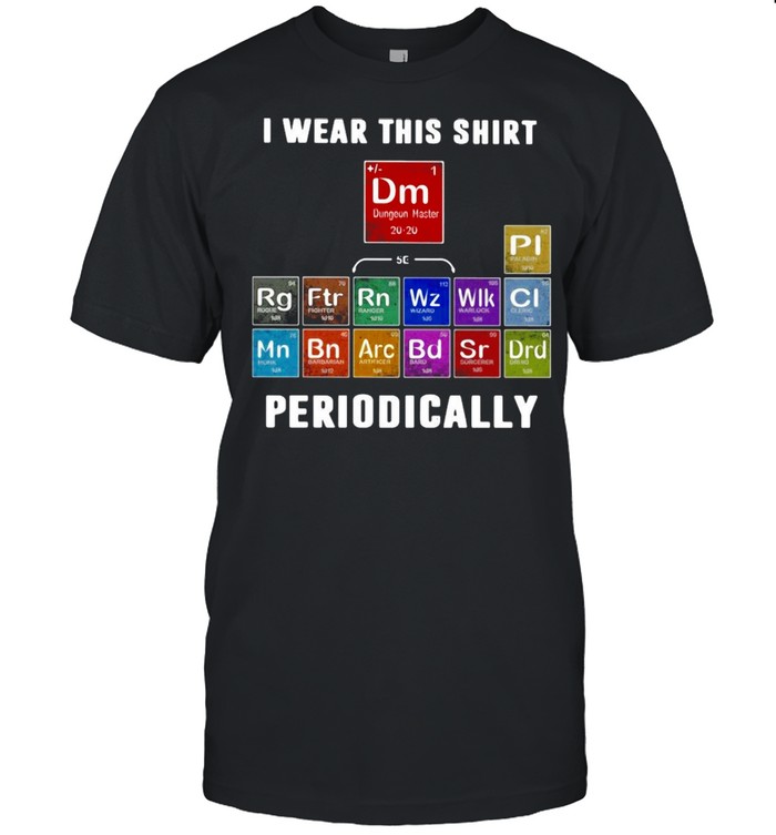 I Wear This Shirt Periodically 13 Classes Dnd T-shirt