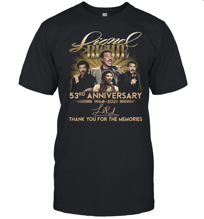 Lionel Richie 53rd Anniversary 1968 2021 Signatures Thank You shirt