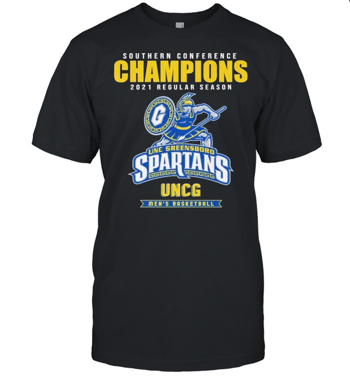 Southern Conference Champions 2021 Regular Season Unc Greensboro Spartans Men’s Basketball Shirt