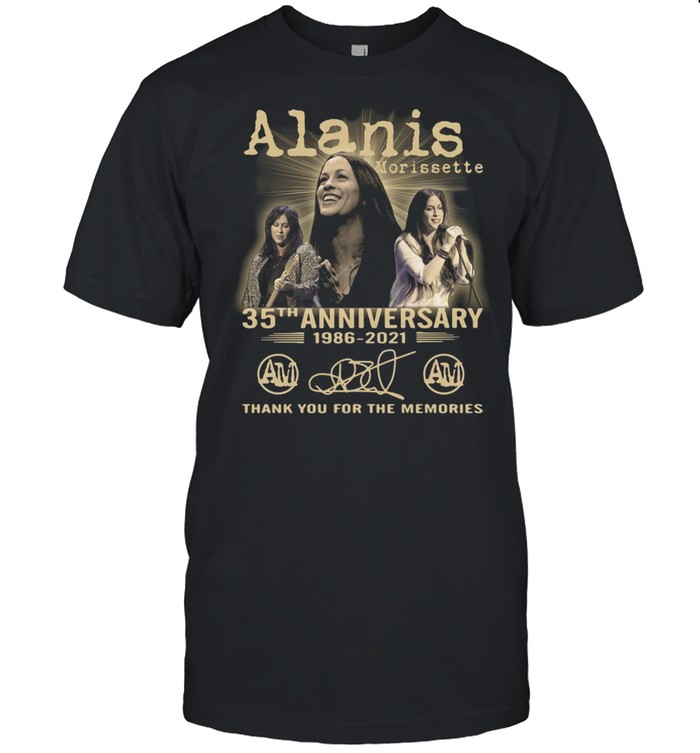 Alanis Morissette 35th Anniversary 1986 2021 Thank You T-shirt