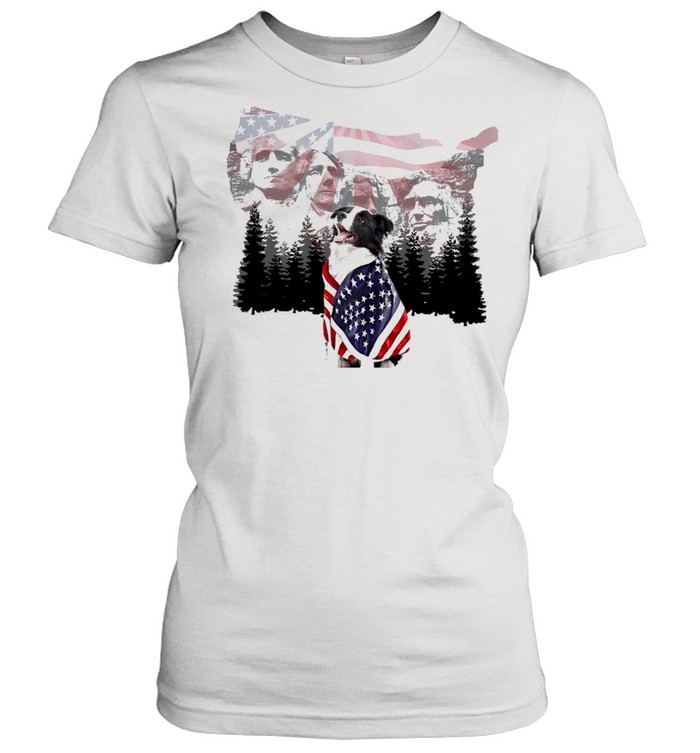 Bernese mountain american flag shirt Classic Women's T-shirt