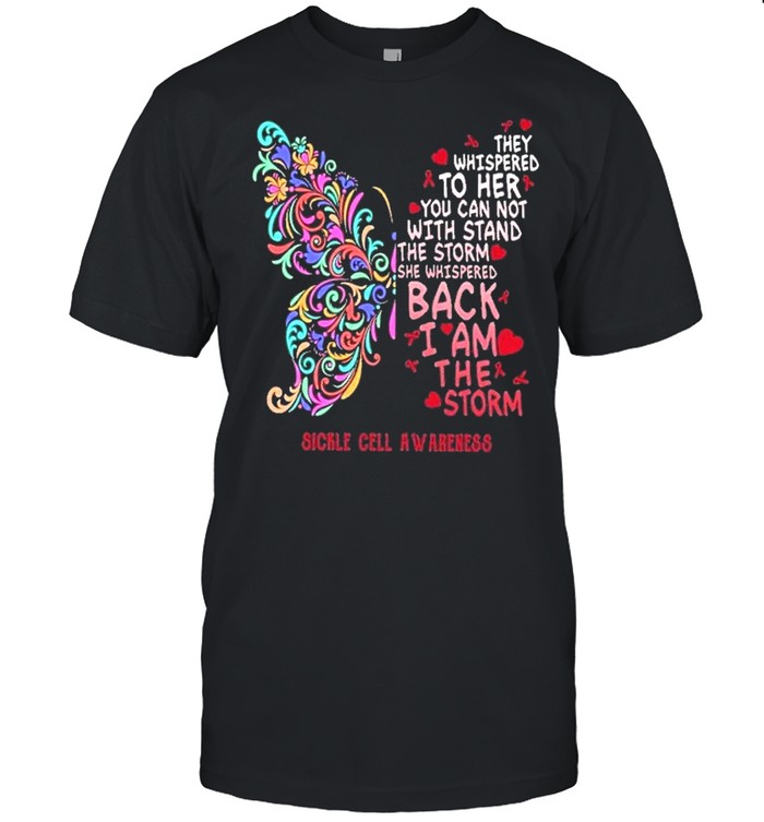 Butterfly sickle cell anemia awareness shirt